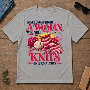 A Woman Still Knits In Her Seventies - sport-grey - TS2D-SportGrey