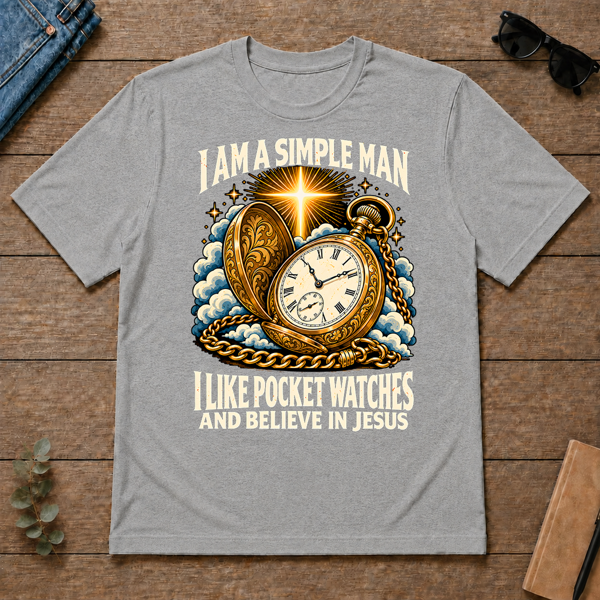 I Like Pocket Watches & Believe In Jesus - sport-grey - TS2D-SportGrey