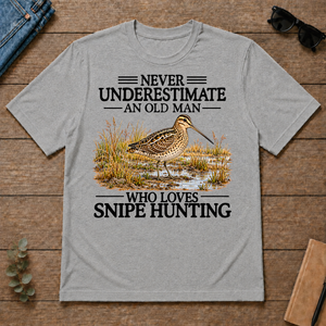 Never Underestimate An Old Man Who Loves Snipe Hunting - sport-grey - TS2D-SportGrey