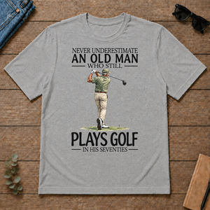 An Old Man Who Still Plays Golf In His Seventies - sport-grey - TS2D-SportGrey