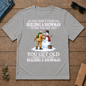Old Man Don't Stop Buiding a Snowman - sport-grey - TS2D-SportGrey