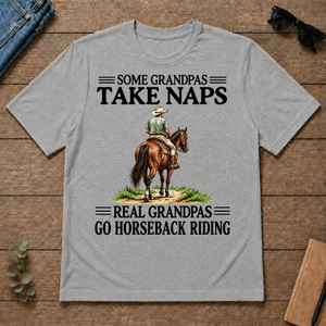 Real Grandpas Go Horseback Riding Vintage - sport-grey - TS2D-SportGrey