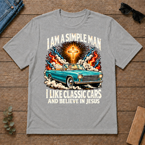 I Like Classic Cars & Believe In Jesus - sport-grey - TS2D-SportGrey