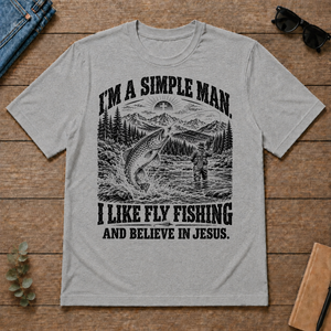 I like Fly Fishing Believe In Jesus - sport-grey - TS2D-SportGrey