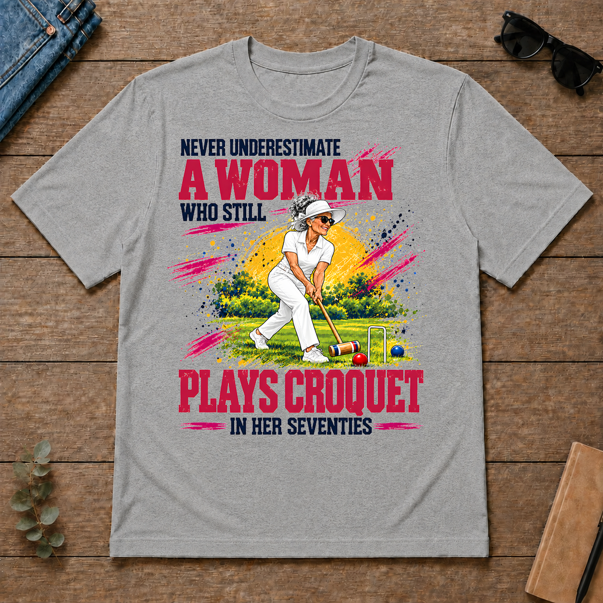 A Woman Still Plays Croquet In Her 70s - sport-grey - TS2D-SportGrey