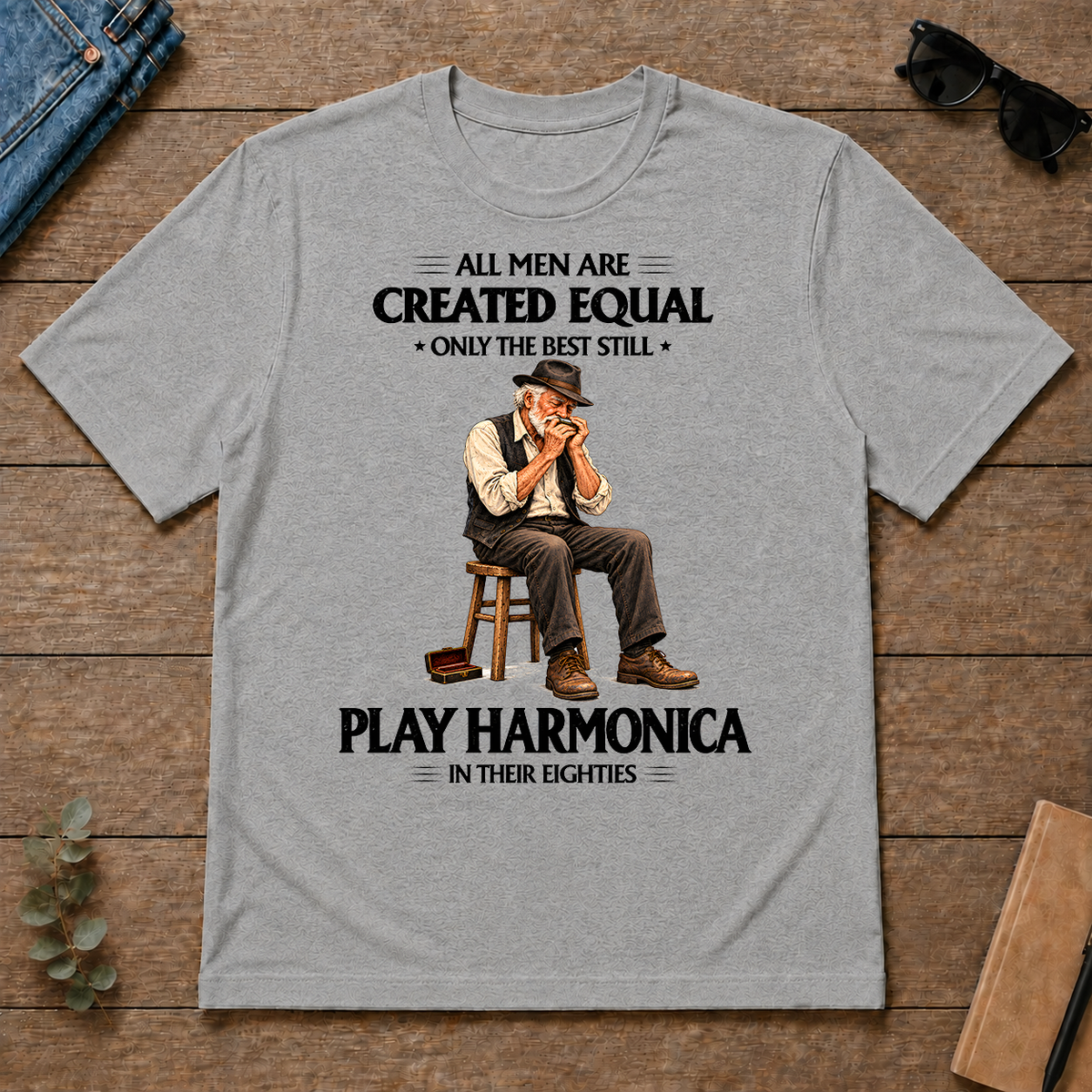 Best Harmonica Players in Their Eighties - sport-grey - TS2D-SportGrey