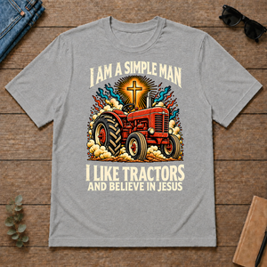 I Like Tractors & Believe In Jesus - sport-grey - TS2D-SportGrey