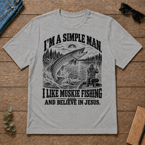 I like Muskie Fishing Believe In Jesus - sport-grey - TS2D-SportGrey