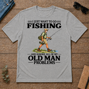 I Just Want To Go Fishing Vintage - sport-grey - TS2D-SportGrey