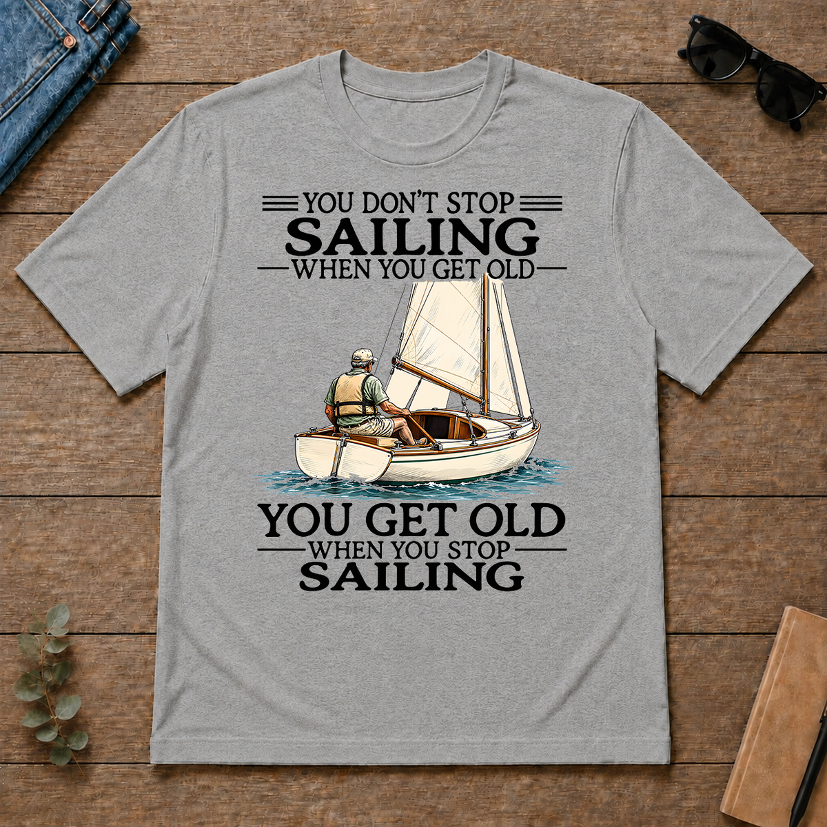 Don't Stop Sailing Vintage Ar - sport-grey - TS2D-SportGrey