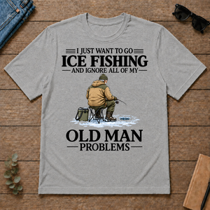 I Just Want To Go Ice Fishing - sport-grey - TS2D-SportGrey