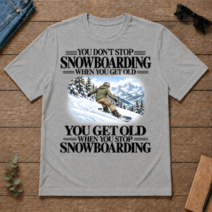 Don't Stop Snowboarding Vintage Art - sport-grey - TS2D-SportGrey