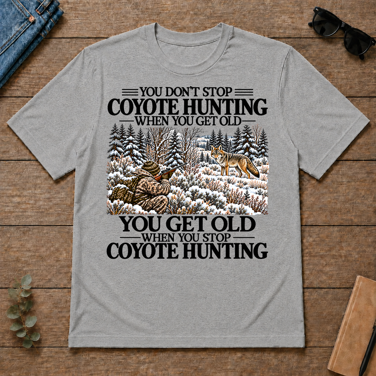 Don't Stop Coyote Hunting Snow - sport-grey - TS2D-SportGrey