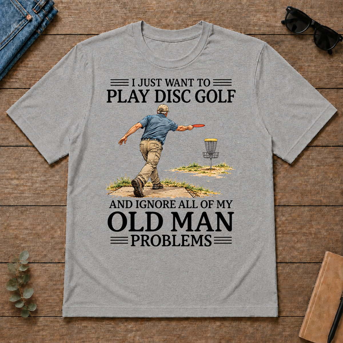 I Just Want To Play Disc Golf - sport-grey - TS2D-SportGrey