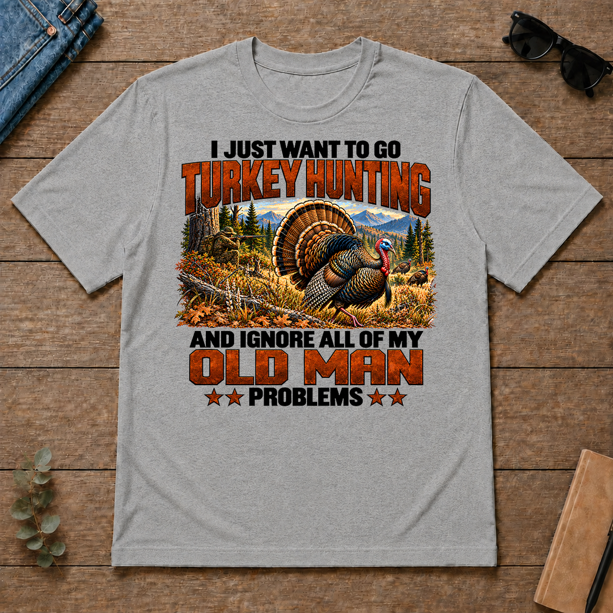 I Just Want To Turkey Hunting - sport-grey - TS2D-SportGrey