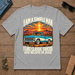 I Like Classic Trucks & Believe In Jesus - sport-grey - TS2D-SportGrey