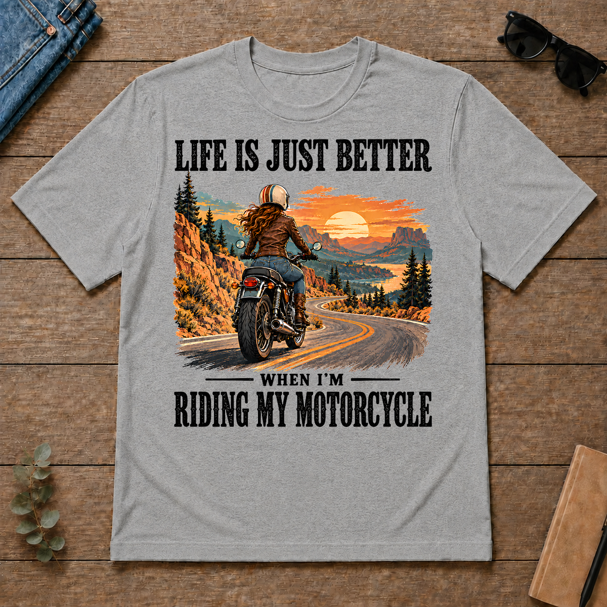 Life Is Just Better When I'm Riding My Motorcycle - sport-grey - TS2D-SportGrey