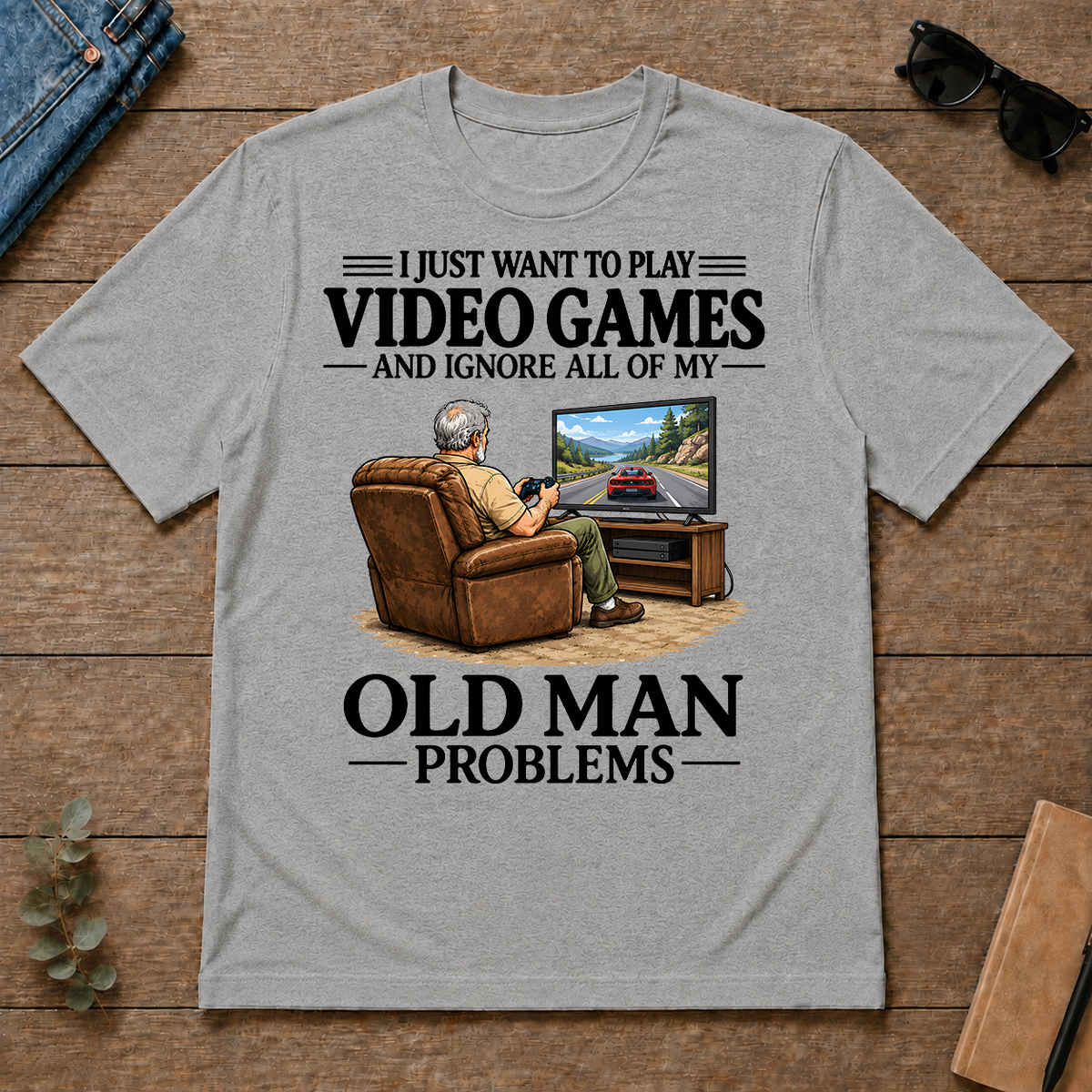 I Just Want To Play Video Games - sport-grey - TS2D-SportGrey
