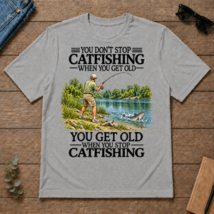 Don't Stop Cat Fishing Vintage - sport-grey - TS2D-SportGrey