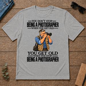 Vintage You Get Old When You Stop Being A Photographer - sport-grey - TS2D-SportGrey