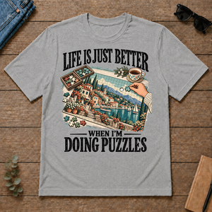 Life Is Just Better When I'm Doing Puzzles - sport-grey - TS2D-SportGrey