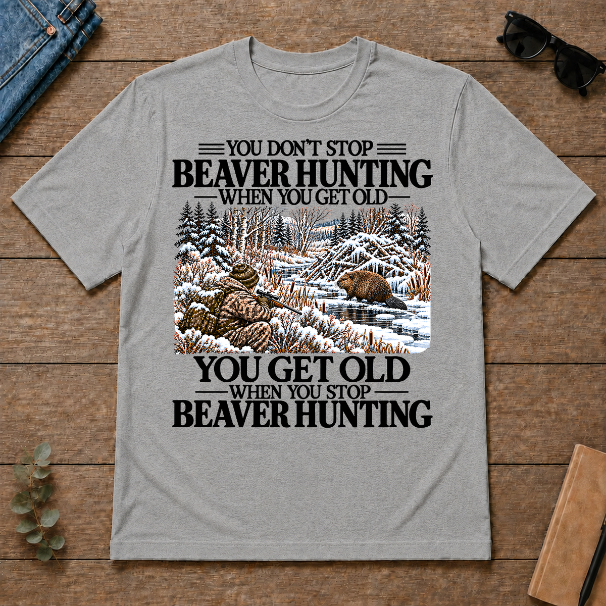 Don't Stop Beaver Hunting Snow - sport-grey - TS2D-SportGrey