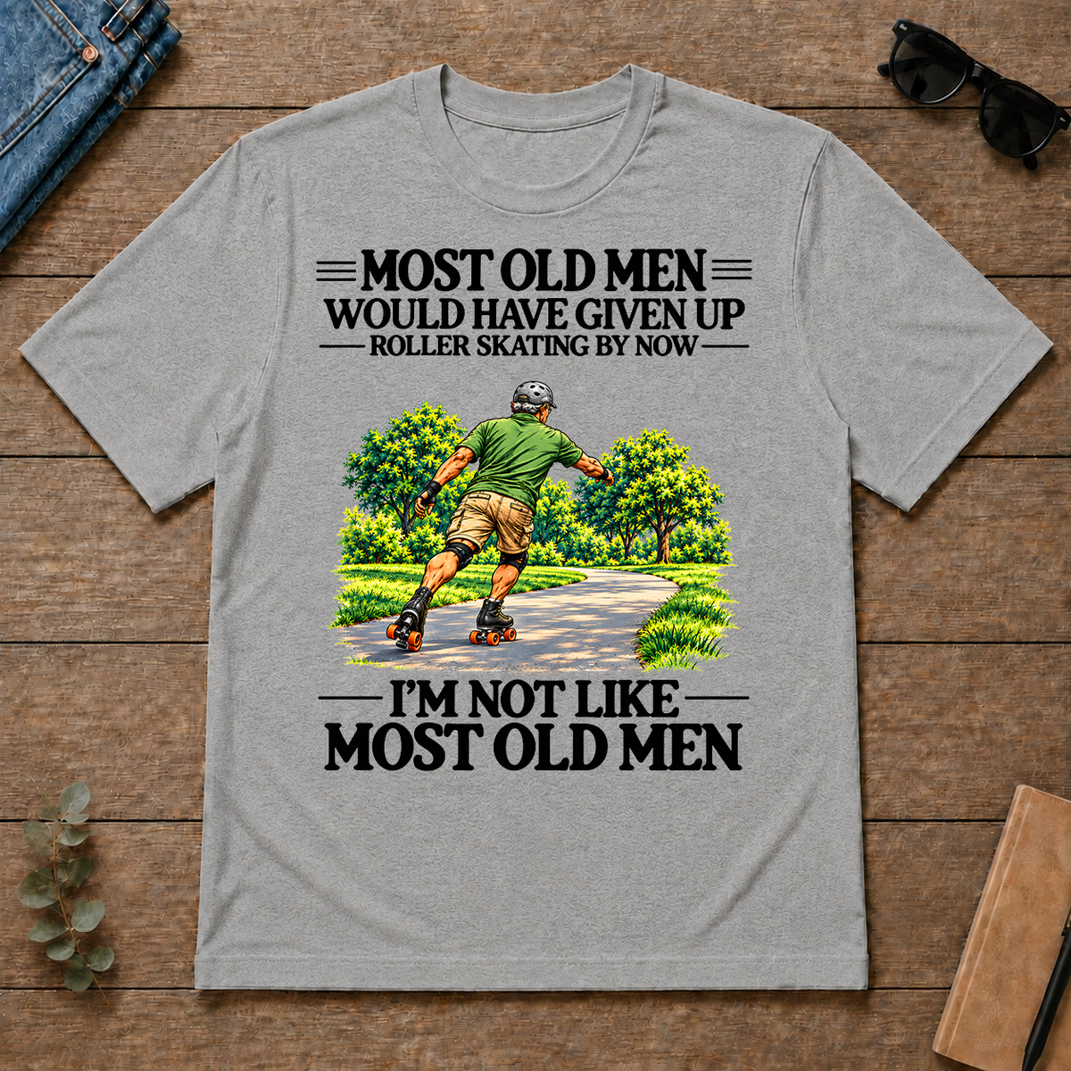 Most Old Man Would Have Given Up Roller Skating - sport-grey - TS2D-SportGrey