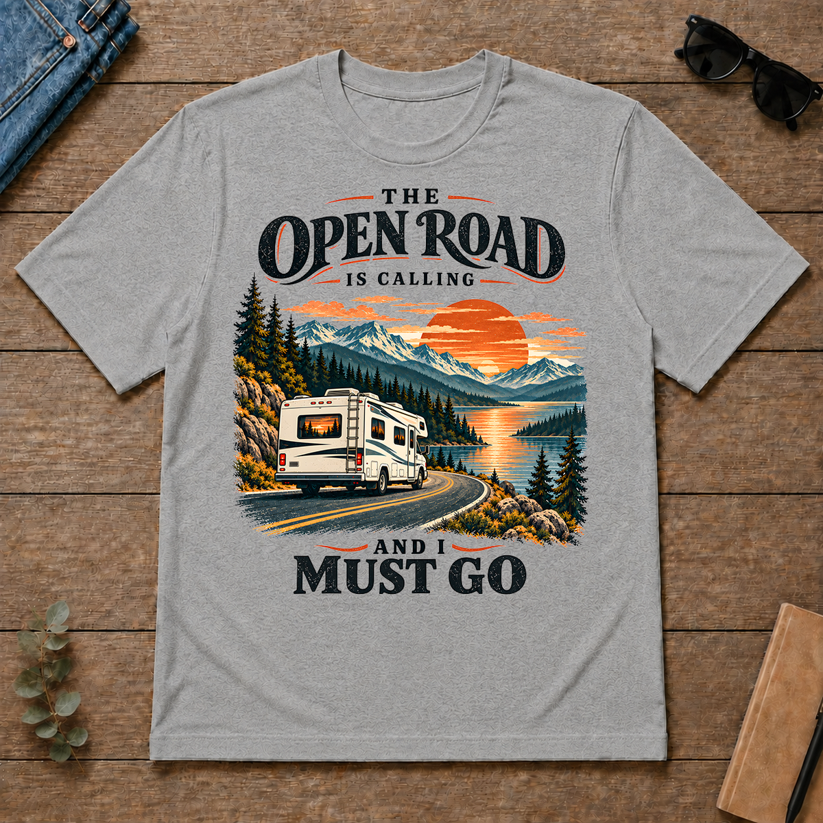 Traveling The Open Road Is Calling And I Must Go - sport-grey - TS2D-SportGrey
