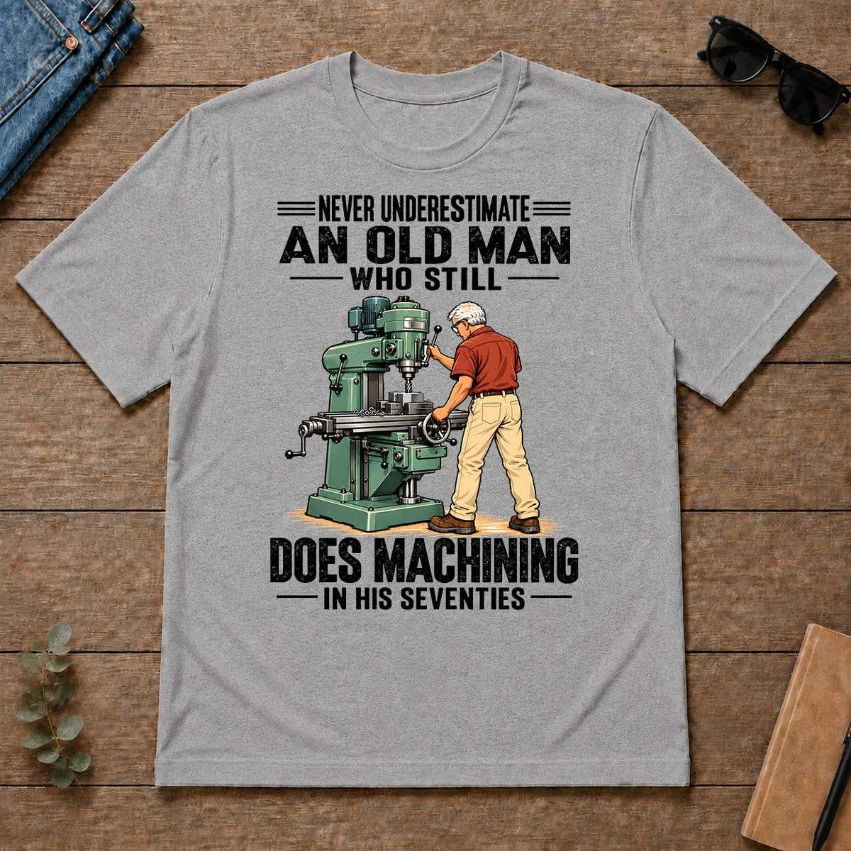 An Old Man Still Does Machining In His 70s - sport-grey - TS2D-SportGrey