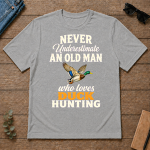 Never Underestimate An Old Man Who Loves Duck Hunting Retro - sport-grey - TS2D-SportGrey