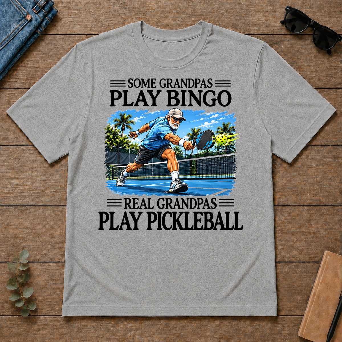 Some Grandpas Play Bingo Real Grandpas Play Pickleball - sport-grey - TS2D-SportGrey