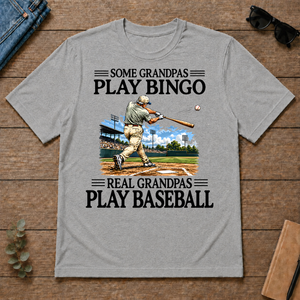 Some Grandpas Play Bingo Real Grandpas Play Baseball - sport-grey - TS2D-SportGrey