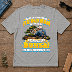 Yellow An Old Man Still Grows Bonsai In His Seventies - sport-grey - TS2D-SportGrey