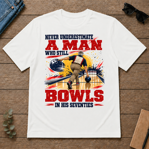 A Man Still Bowls In His 70s - white - TS2D-White