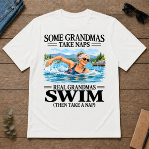 Real Grandmas Swim - white - TS2D-White