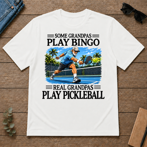 Some Grandpas Play Bingo Real Grandpas Play Pickleball - white - TS2D-White
