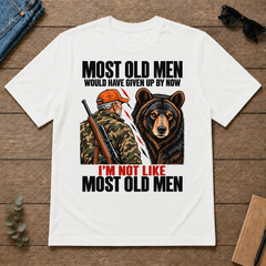 Bear Hunting Most Old Men Would Have Given Up By Now - white - TS2D-White
