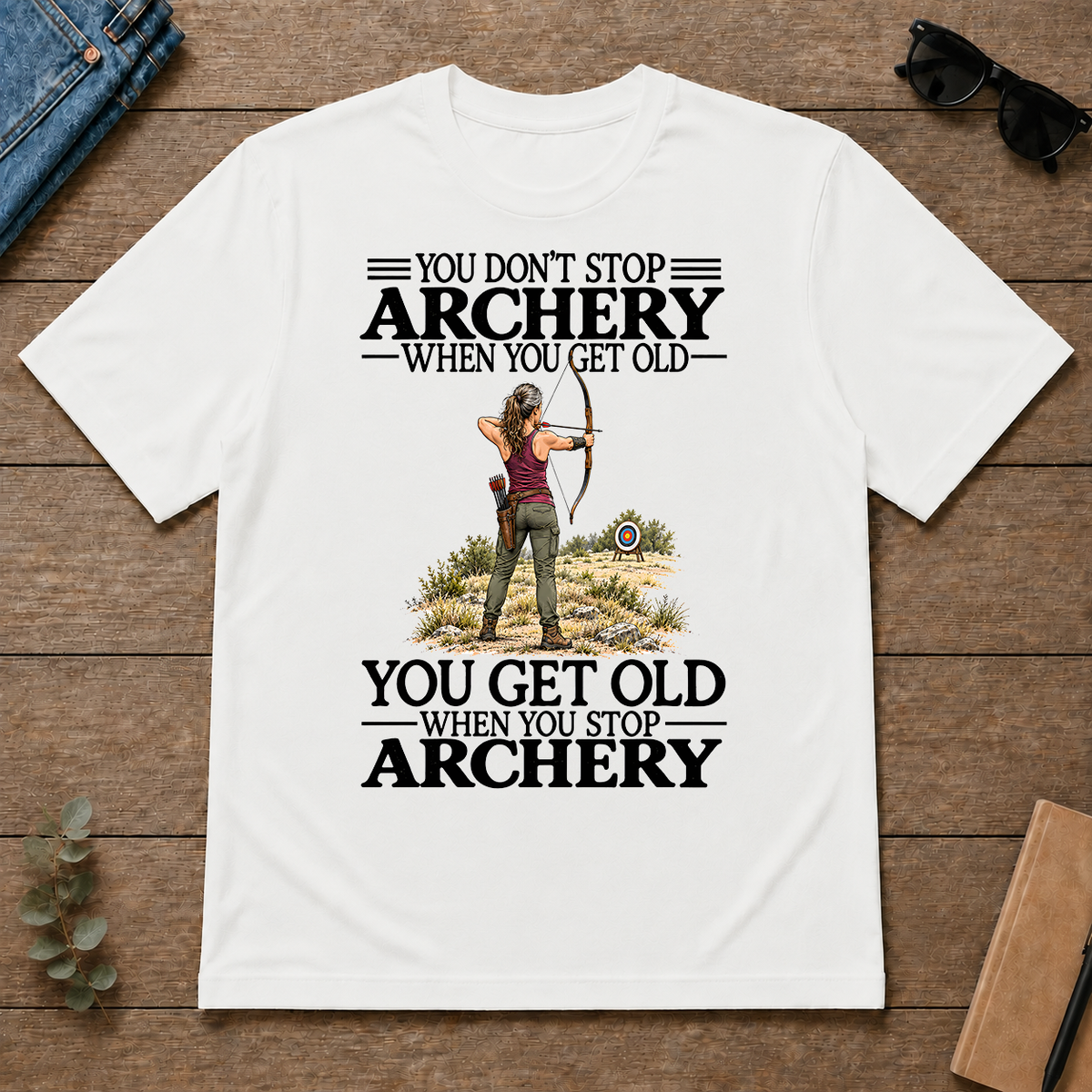 Don't Stop Archery - white - TS2D-White