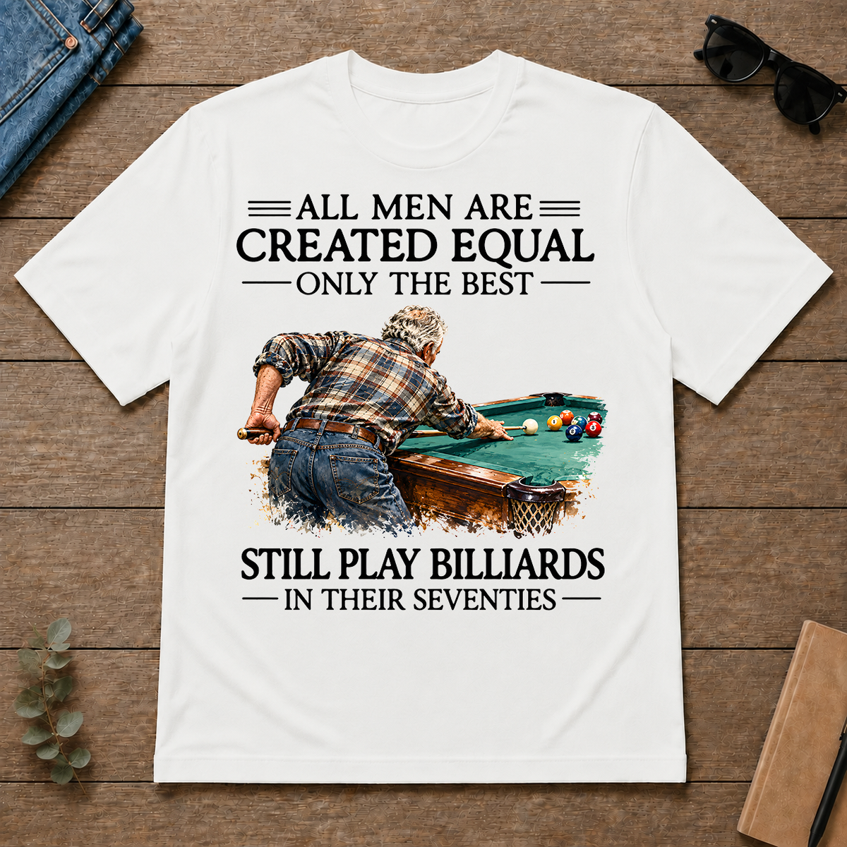 Still Play Billiards In Seventies - white - TS2D-White