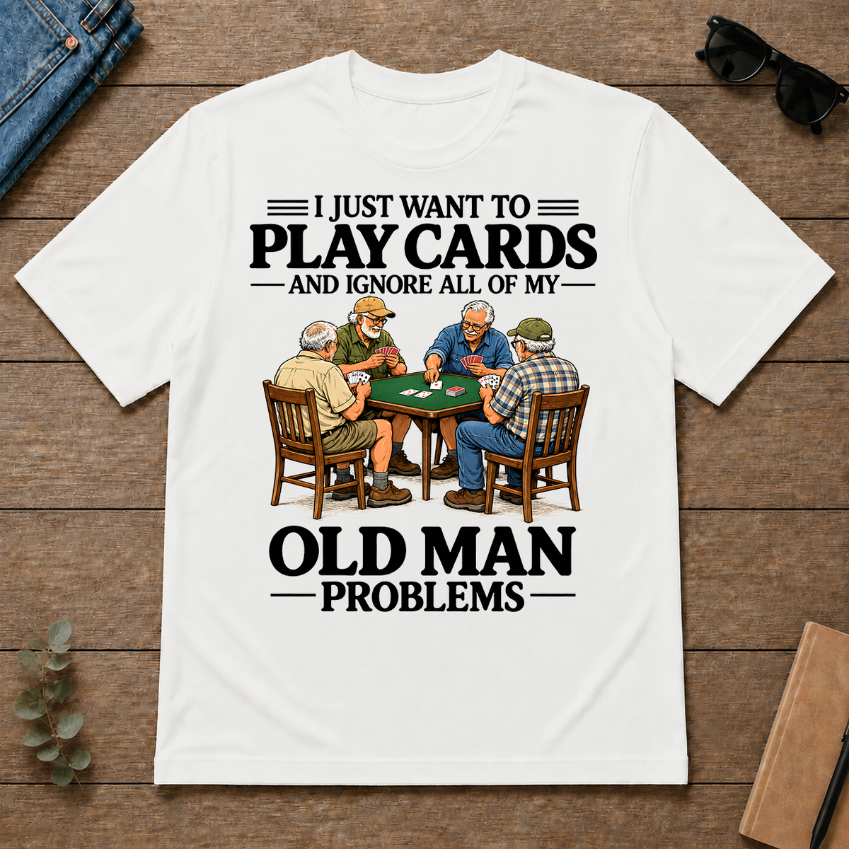 I Just Want To Play Cards - white - TS2D-White
