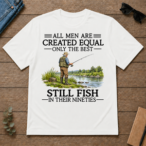 All Men Are Created Equal Only The Best Still Fish 90s - white - TS2D-White