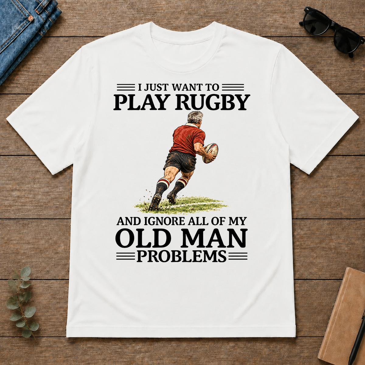 I Just Want To Play Rugby - white - TS2D-White