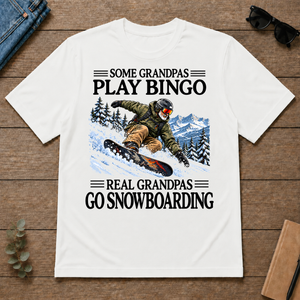Some Grandpas Play Bingo Real Grandpas Go Snowboarding - white - TS2D-White
