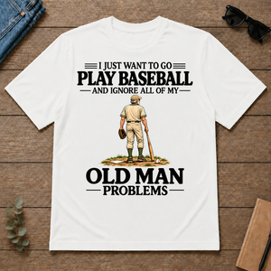 I Just Want To Play Baseball Vintage - white - TS2D-White
