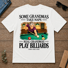 Real Grandmas Play Billards - white - TS2D-White
