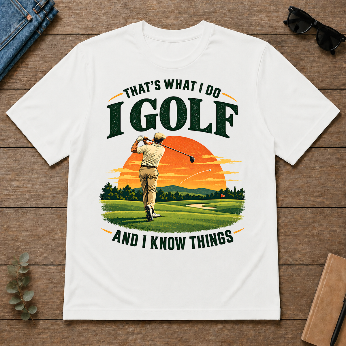 I Golf And I Know Things - white - TS2D-White