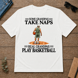 Real Grandpas Play Basketball Vintage - white - TS2D-White