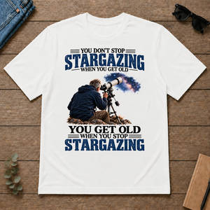 Stargazing You Get Old When You Stop - white - TS2D-White