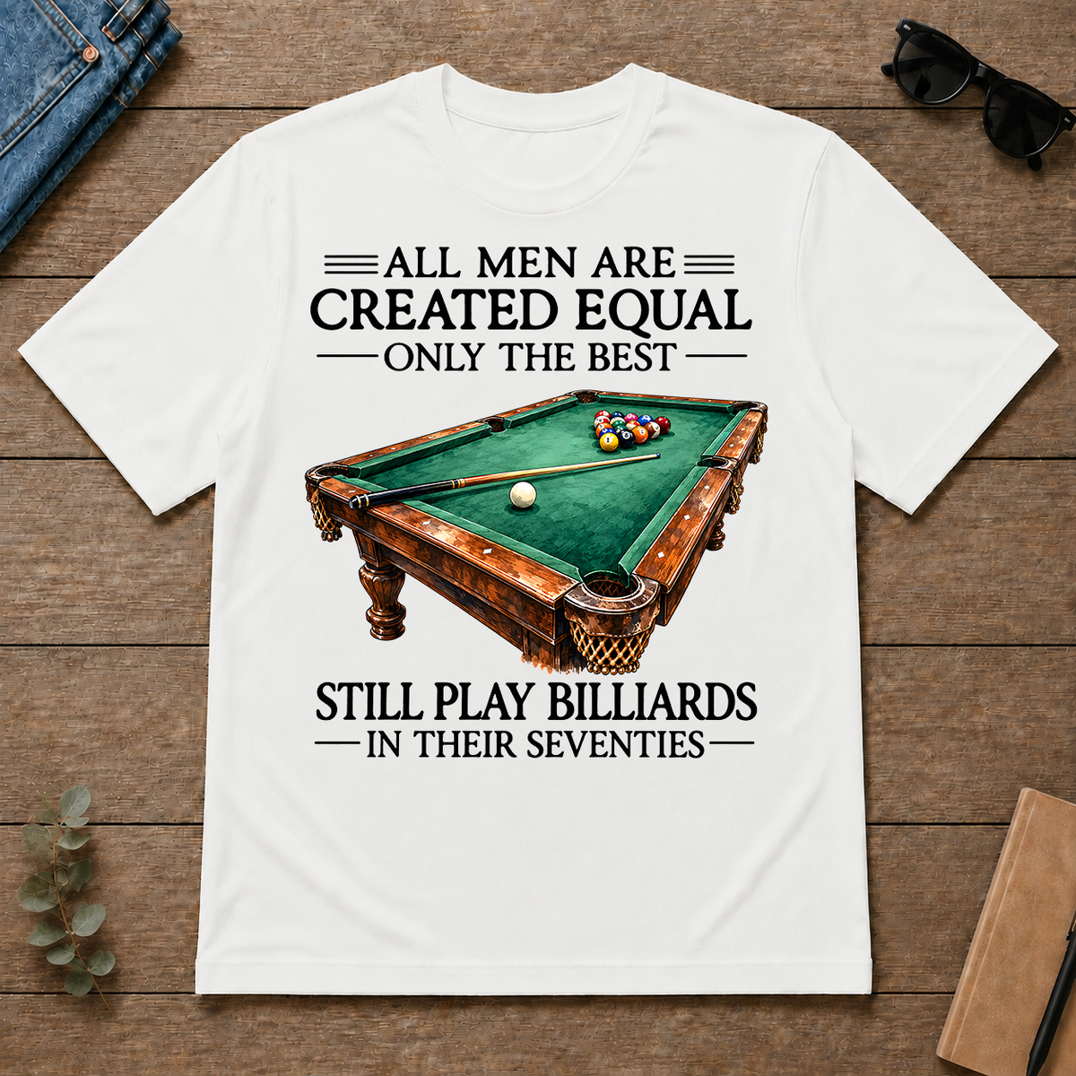 Still Play Billiards In 70s - white - TS2D-White