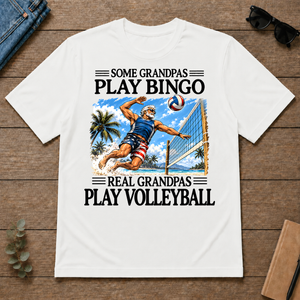 Some Grandpas Play Bingo Real Grandpas Play Volleyball - white - TS2D-White